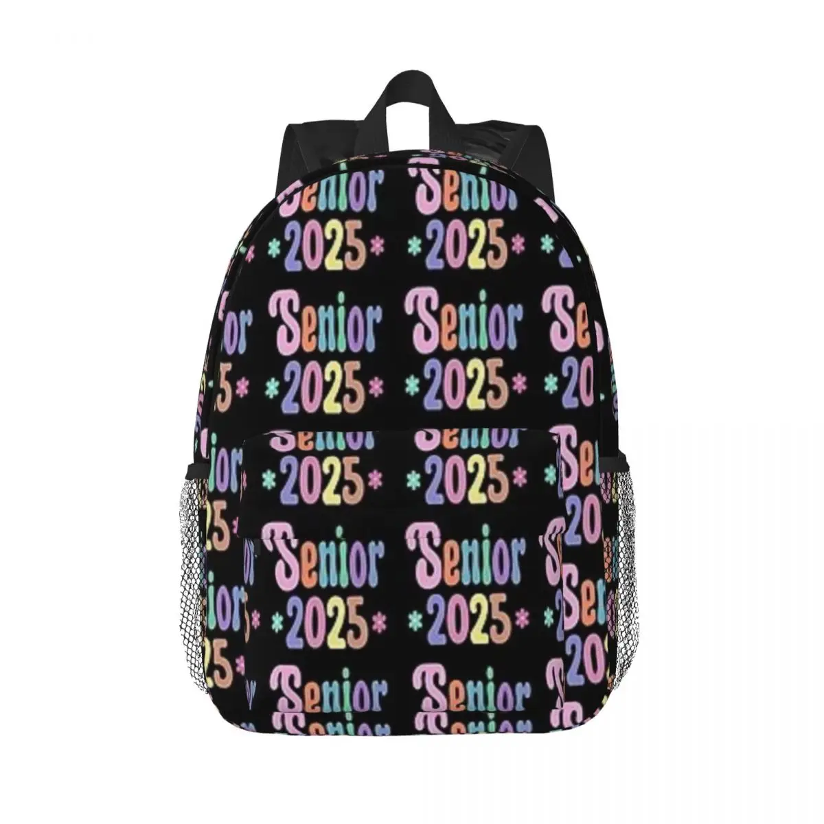 Senior 2025 Multicolored Retro Vibe ｠Backpacks Teenager Bookbag Students School Bag Travel Rucksack Shoulder Bag