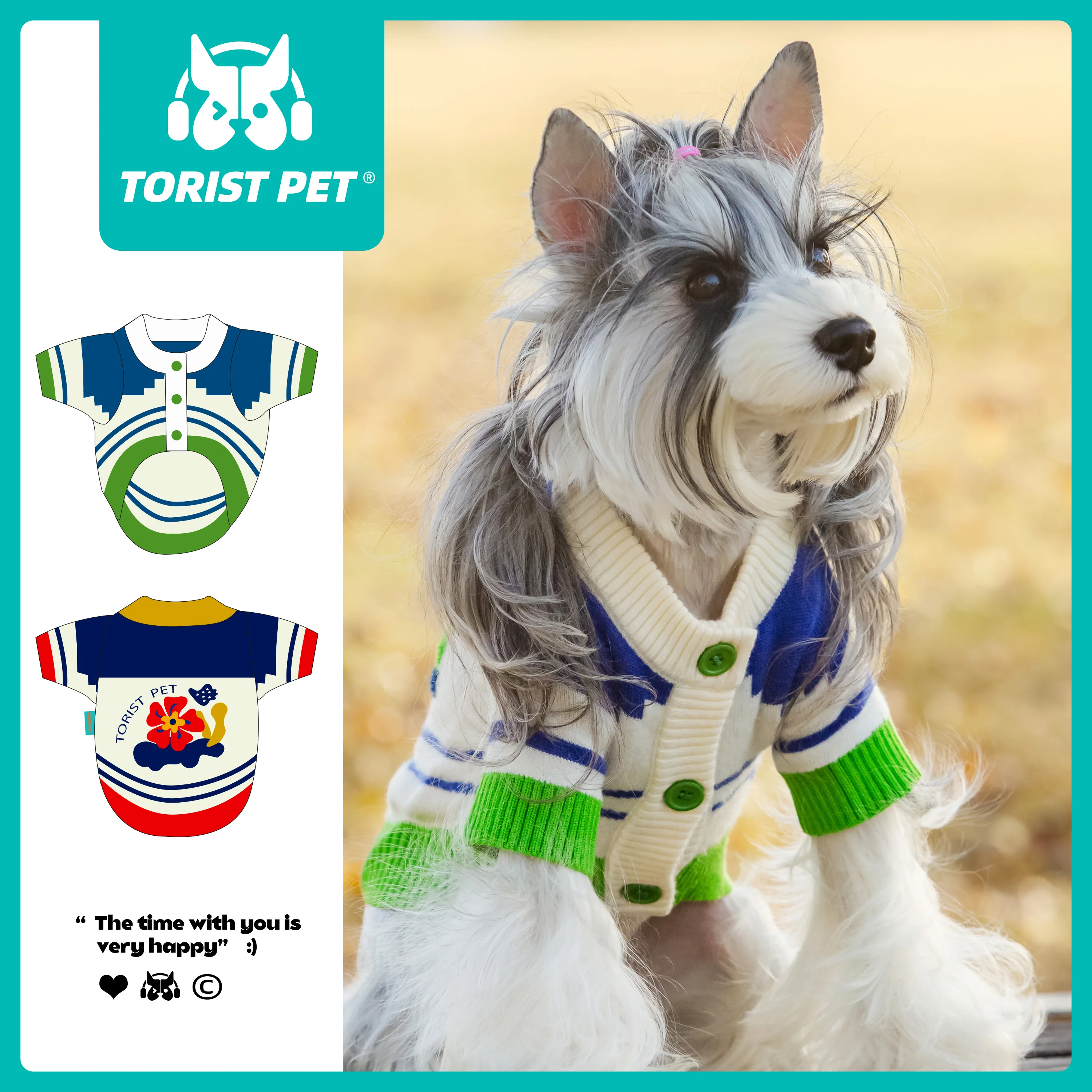 

Модный свитер для собак Torist: теплая и стильная одежда для маленьких пород (бишон, тедди, шнауцер, йоркширский терьер)