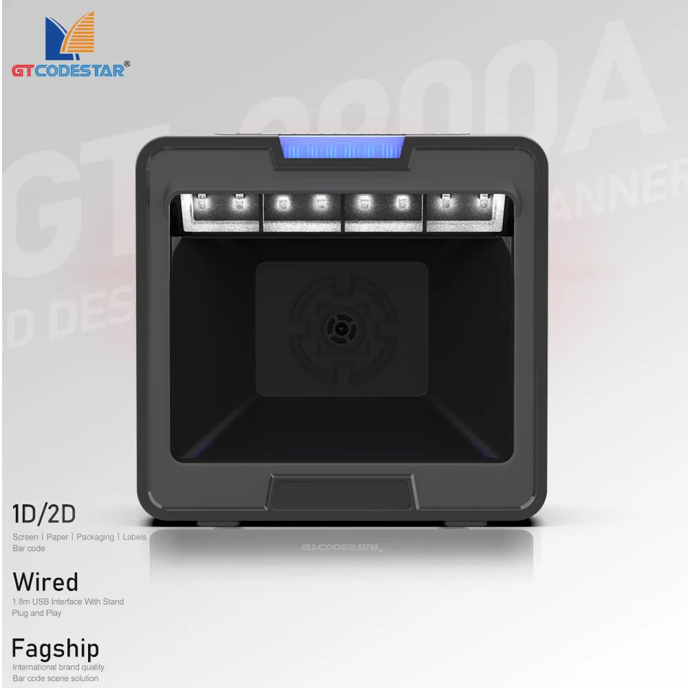 GTCODESTAR Embedded QR Code Reader USB Barcode Reader 2D Desktop Barcode Scanner Wired QR Code Scanning Platform for Inventory