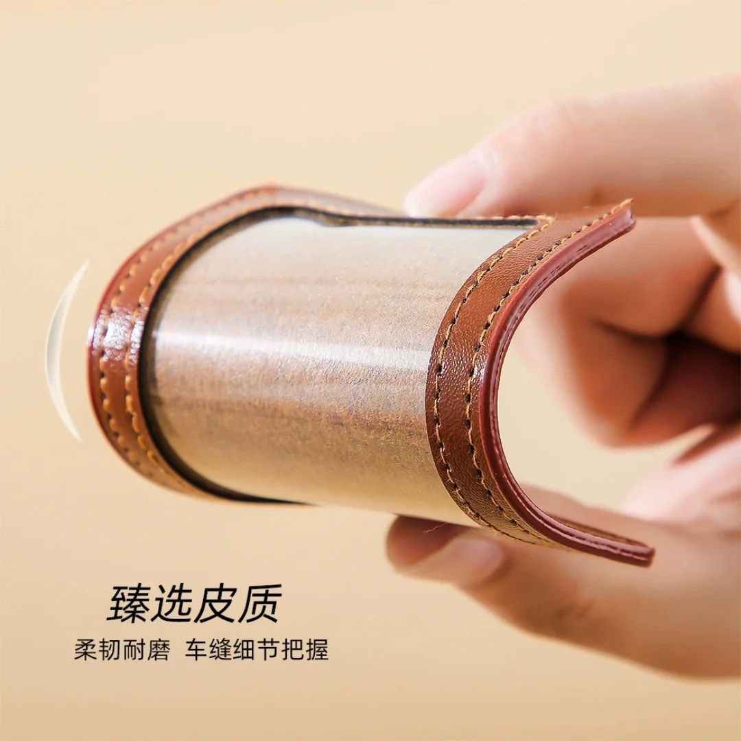 PU Leather ID Card Holders Wholesale Transparent Badge Case With Lanyard Holes Back To School Stationery Office Supplies