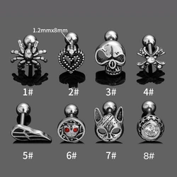 Gothic Cross Spider Skull Black Drill Drop Earrings Women Punk Halloween Creativity Fashion Gorgeous Statement Jewelry Girl Gift