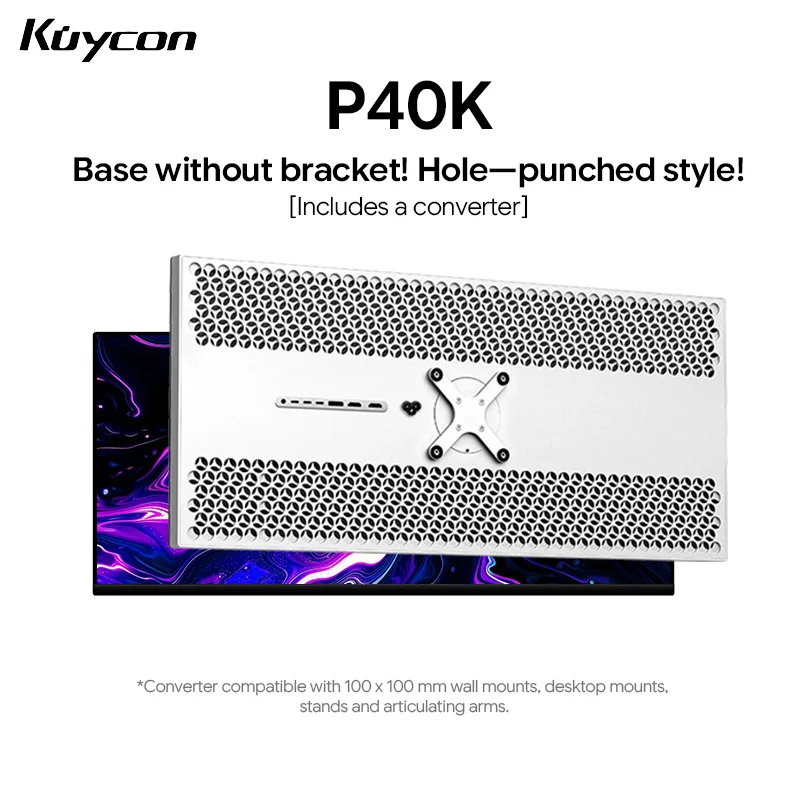 [40 Inch 5K Monitor] Kuycon P40K Matte 21:9 Ultrawide Monitor 5120X2160 120Hz IPS Display 10Bit 1.07B Colors 99% sRGB 98% DCI-P3 400Nit HDR 100W USB-C Compatible CNC Aluminum Anti-Glare Low Blue Light Desktop Designer Screen (Honeycomb without Stand)