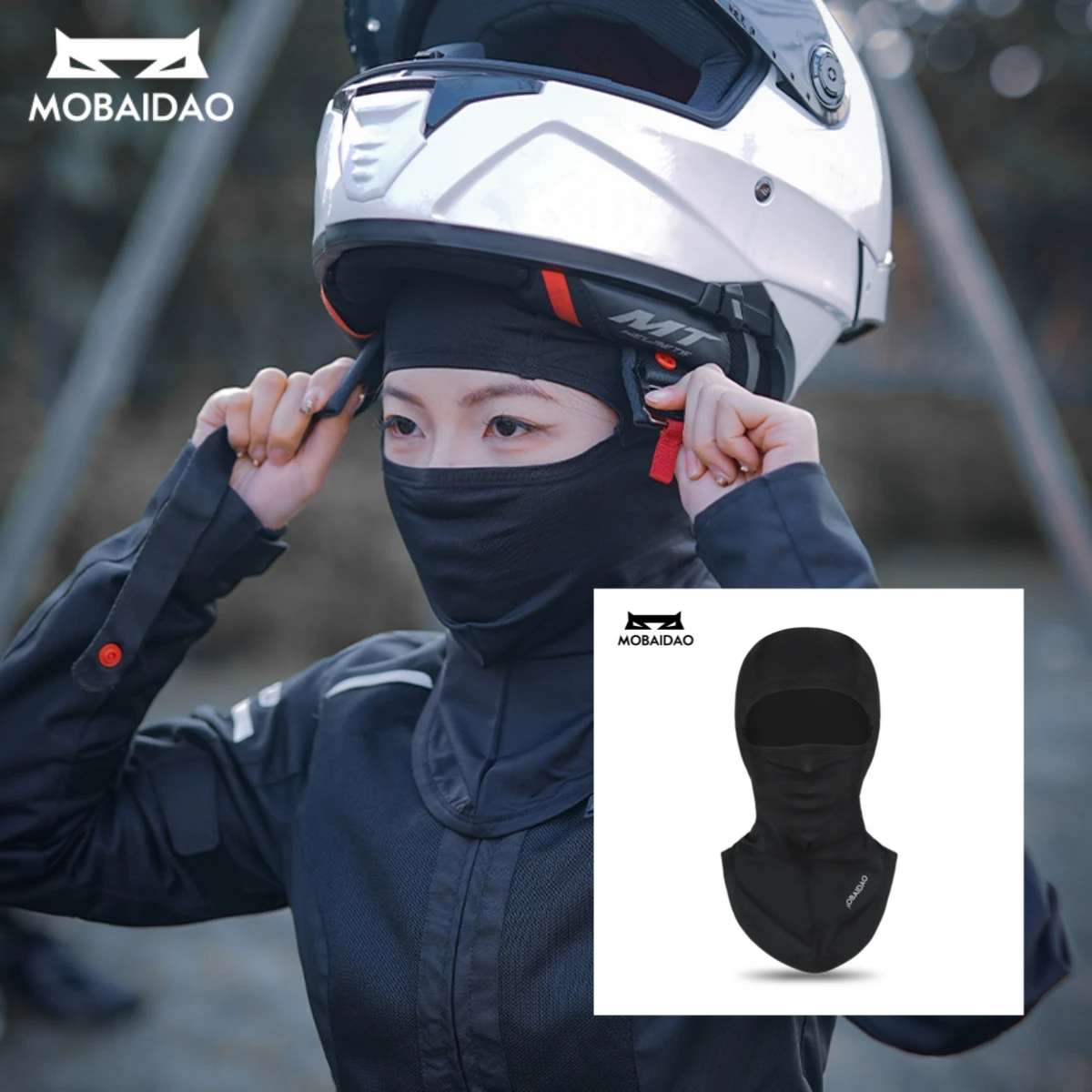 Wool Balaclava Knit - Zomer ijszijde bivakmuts Ademend verkoelend volgelaatsmasker