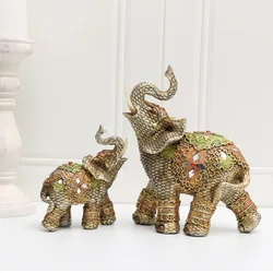 Vintage Exquisite Elephant Model Ornaments Statue Craft Gift Home Office Decoration