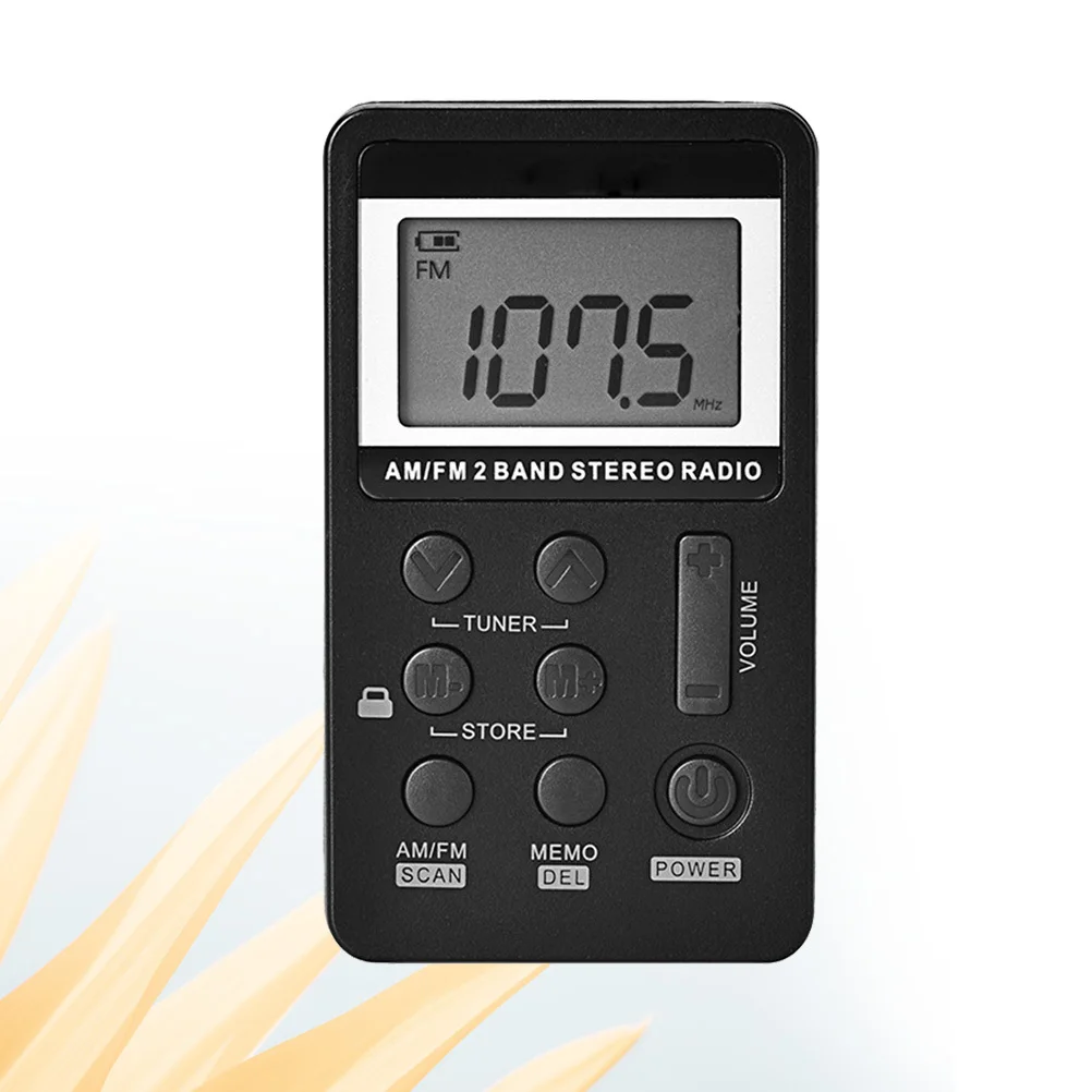

Portable Radio Mini Fm Am 2 Band Stereo Dsp Chip Lcd Display 31-Level Volume Abs Shell High Sensitivity