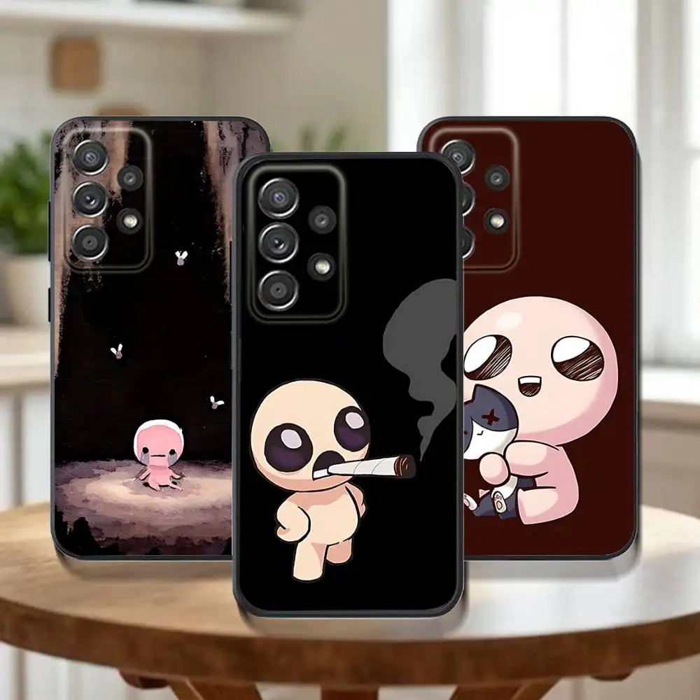 

The Binding of I-Isaac Phone Case For Samsung A73,72,51,53,52,71,22,5G,Note,J7,8,9 Classic Versatile Black Soft Shell