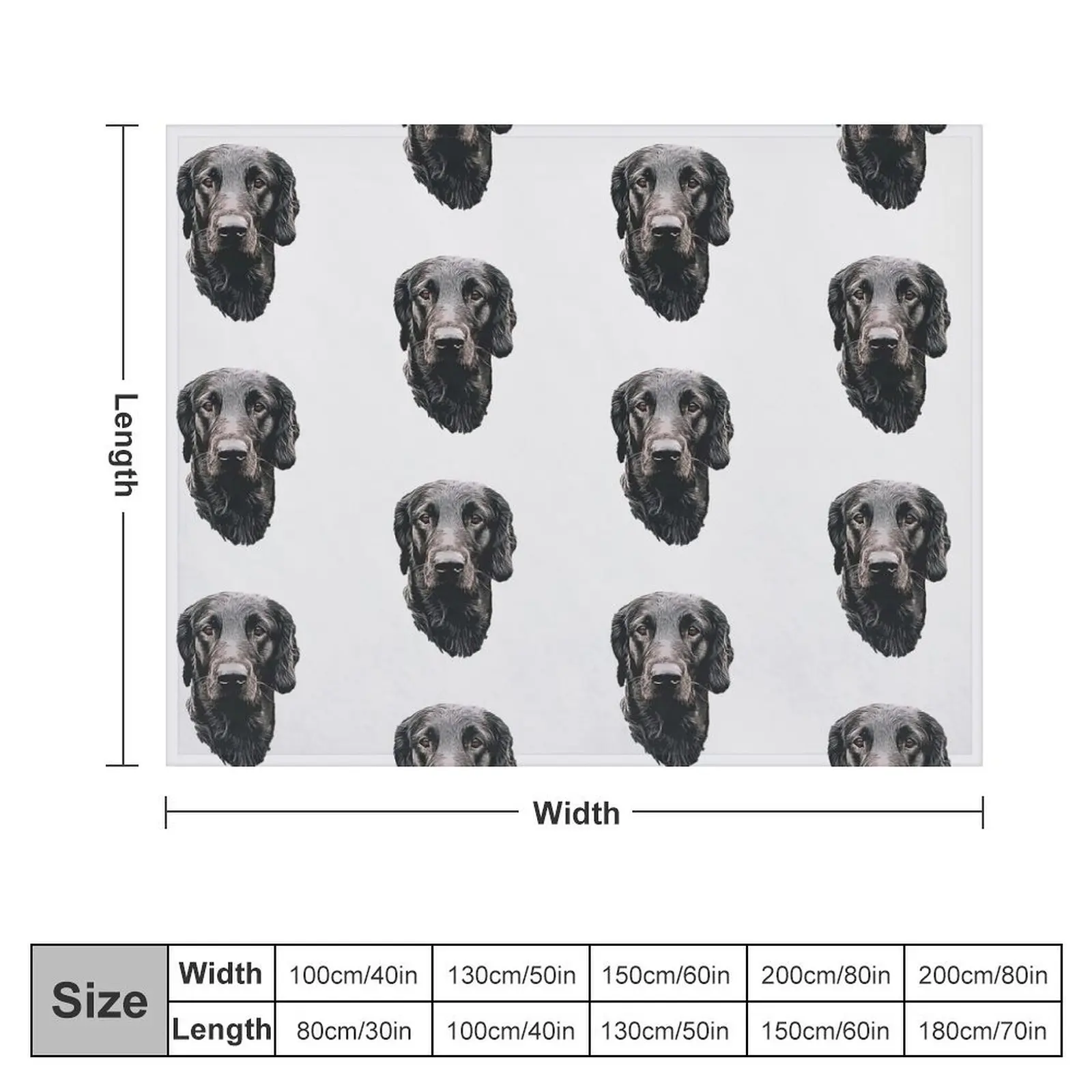 Flat Coated Retriever - Stunning Dog! Throw Blanket Soft Plush Plaid Personalized Gift Large Blankets