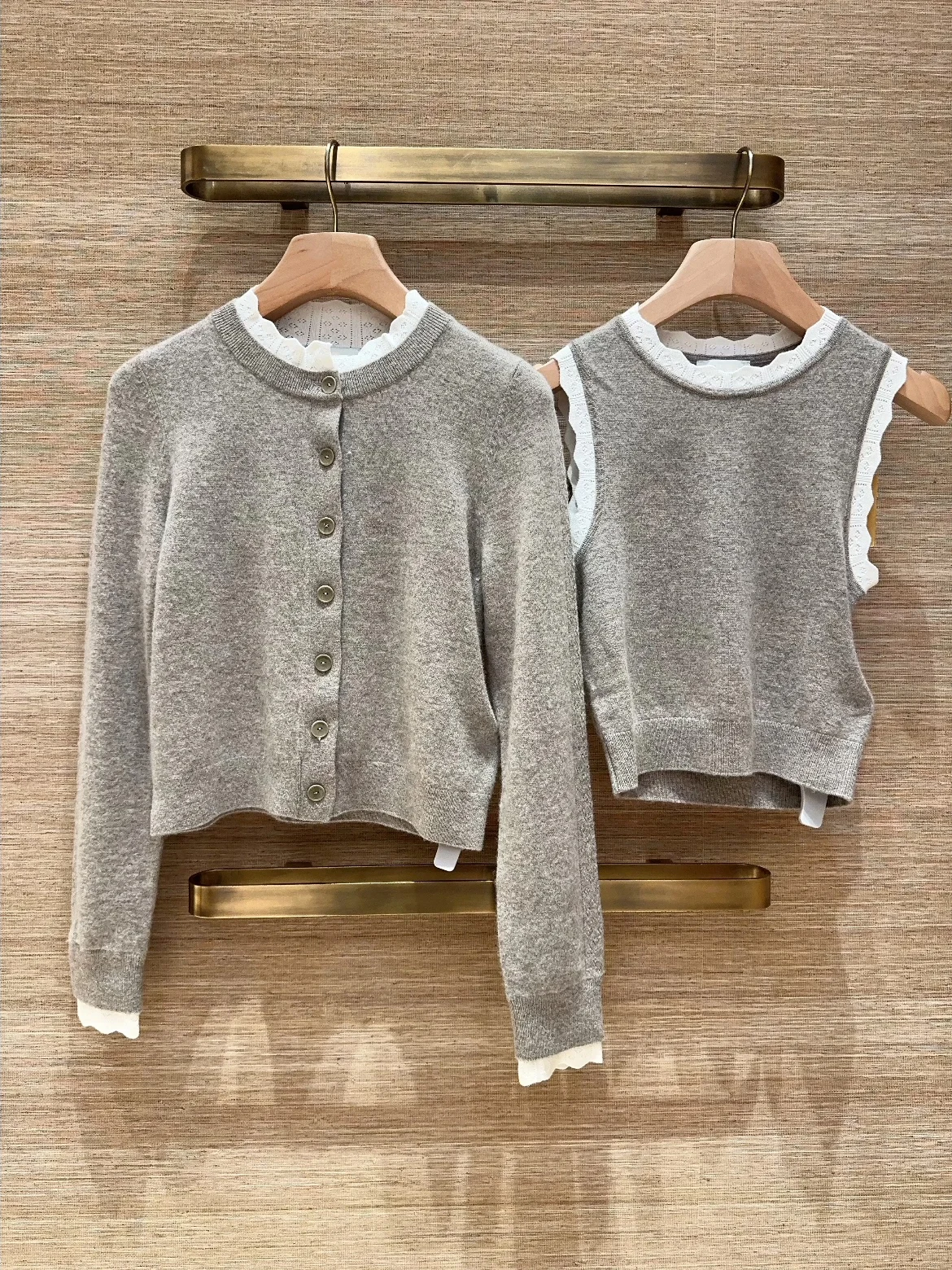 

Warm Woolen Knitted Open Cardigan Heidd S Home 2026 Early Spring Wave Lace Mosaic Coffee Color Women's Faion Winter Coat