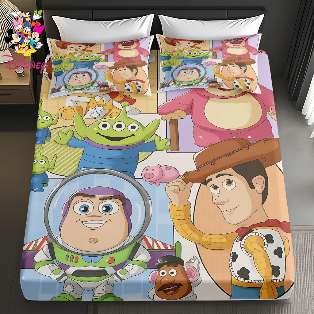 2/3 قطعة ديزني توي ستوري طقم ملاءات مريحة 100% بوليستر طباعة رقمية غرفة نوم احتفالية وديكور عنبر
