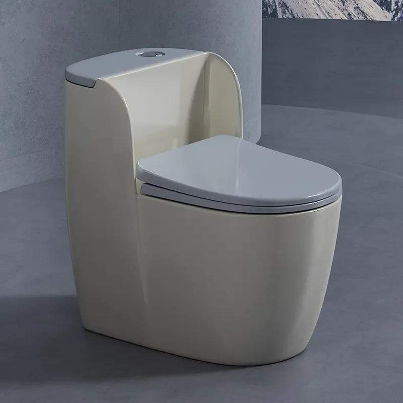 Modern Simple Round One Piece Toilet Anti Clog Siphon Flush Indoor Household Bathroom Fixture Wholesale