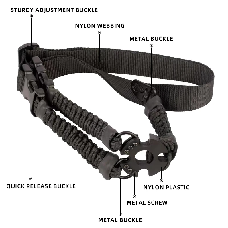 Eslinga de nailon ajustable para exteriores: rifles y pistolas Airsoft