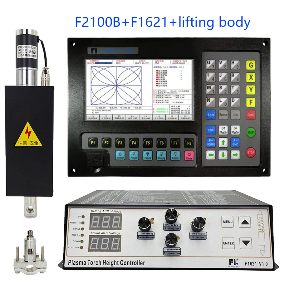 

Plasma Controller Kit + THC + lifter Kit F2100B + F1621 + JYKB-100-DC24V For Plasma Cutting Machine Cutter