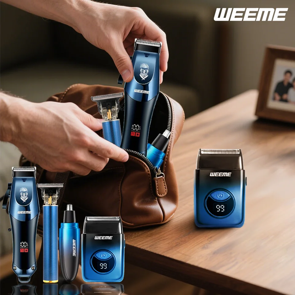 WEEME 4-in-1 電動バリカンセット メンズ - 充電式コードレスヘア