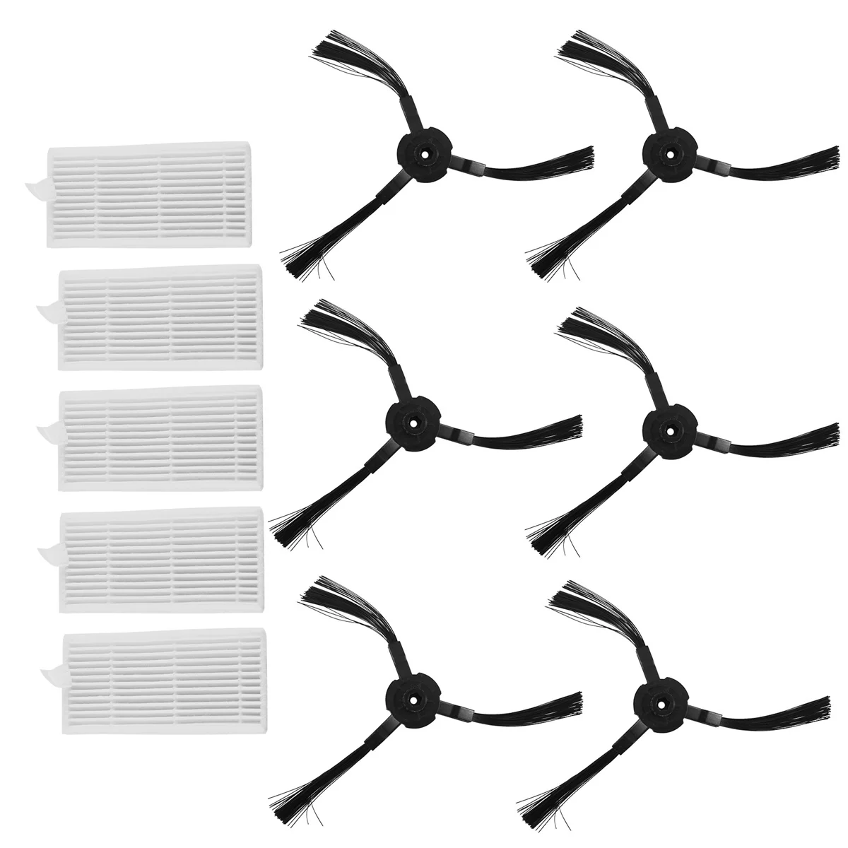 6X فرشاة جانبية + 5X فلتر لملحقات المكنسة الكهربائية الروبوتية Lidl SSR 3000 A1 استبدال المكنسة الكهربائية