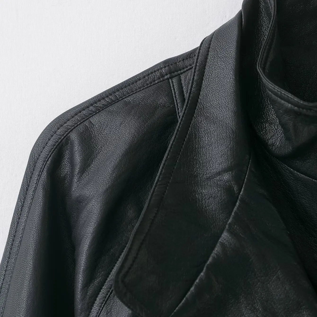 Faionable cor pura couro jaet outerwear feminino zr outono novo sle versátil design simples quali couro sintético