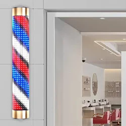 Regenbestendige Kapperszaak Paal Roterend Licht Nieuwigheid Verlichting Indoor Muur Gemonteerde Kapsalon Strepen Lampjes