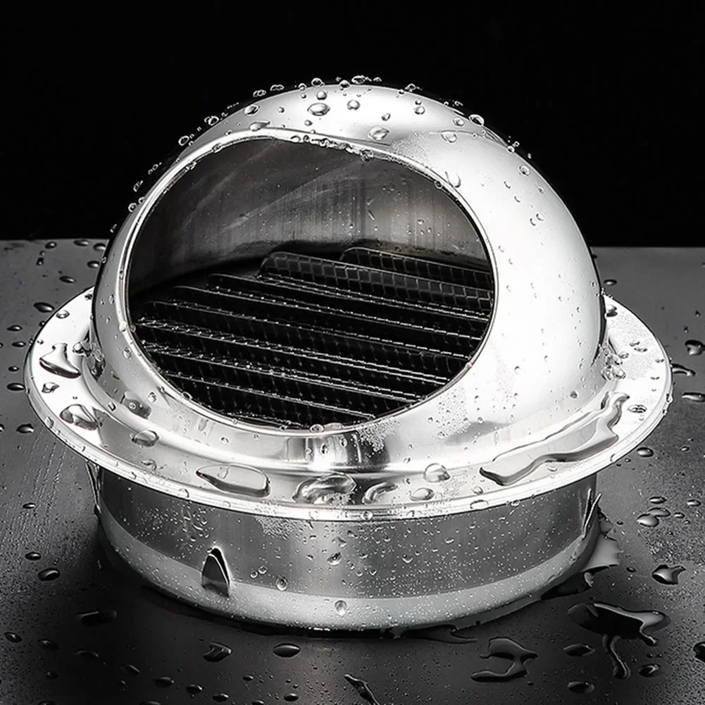 75-200mm Stainless Steel Ventilation Grill Wall Hole Cover Extractor Hood Louver Valve Exhaust Fan Pipe Heating Cooling Vents