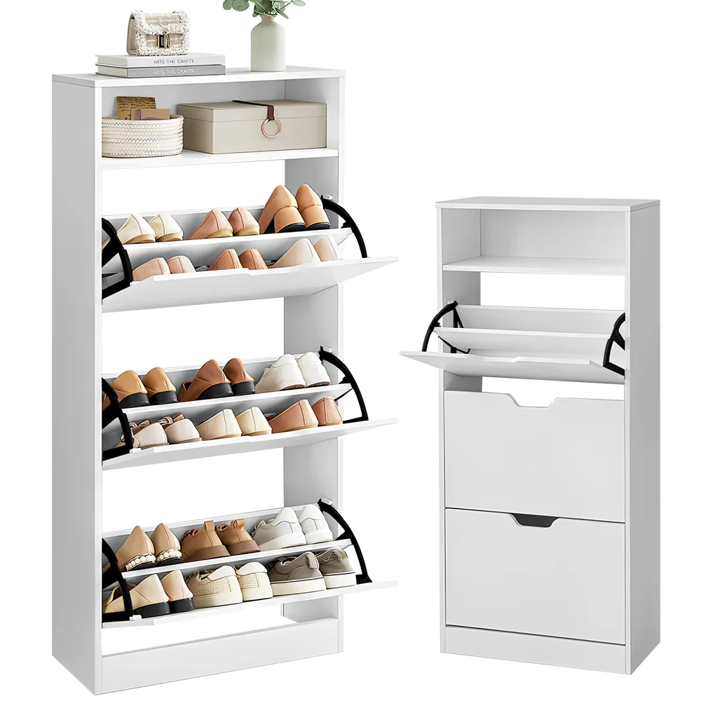 Scarpiera a 3 livelli Scarpiera organizer con cassetti ribaltabili Scarpiera stretta Mobili per la casa Soggiorno Scarpiere per corridoio