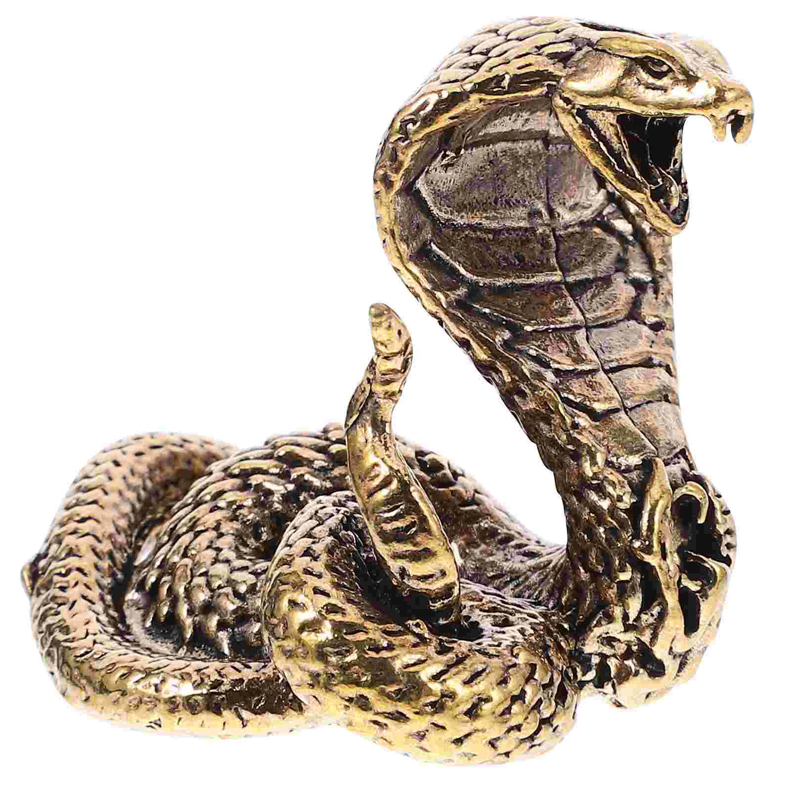 Pure Copper Ornaments Dragon Figurine Necklace Statue Clown Accessories Creative Snake Brass Desktop Adornment Mini Man