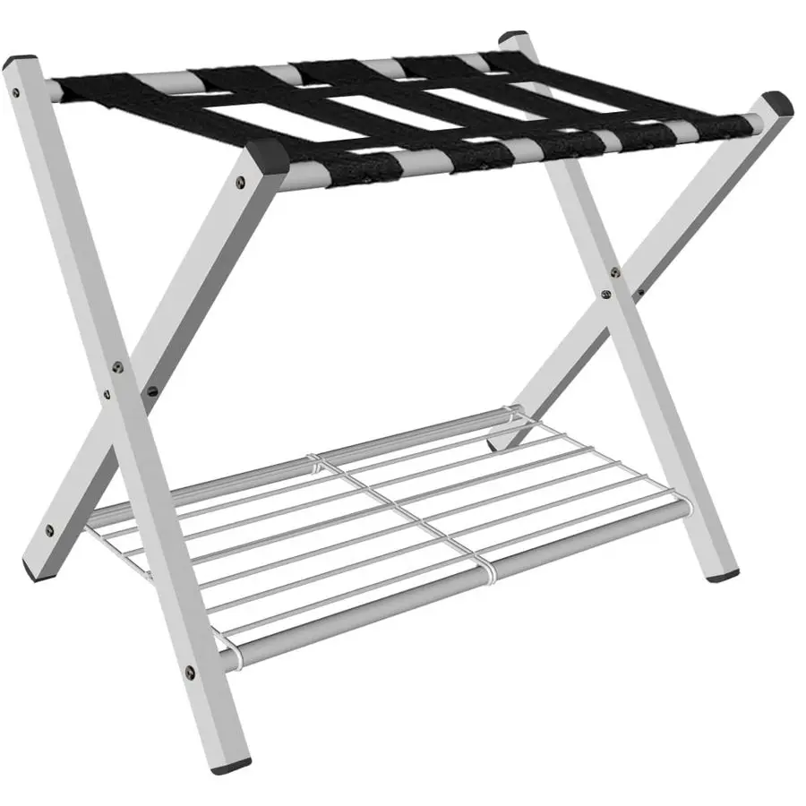 

1 упаковка складной багажник для гостевой комнаты, складная подставка для чемодана с металлической полкой для хранения для спальни, гостиной, H