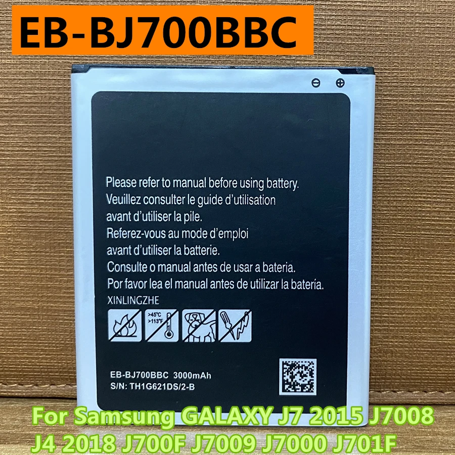 

EB-BJ700BBC EB-BJ700CBE EB-BJ700CBC 3000mAh Replacement Battery For Samsung GALAXY J7 2015 J7008 J4 2018 J700F J7009 J7000 J701F