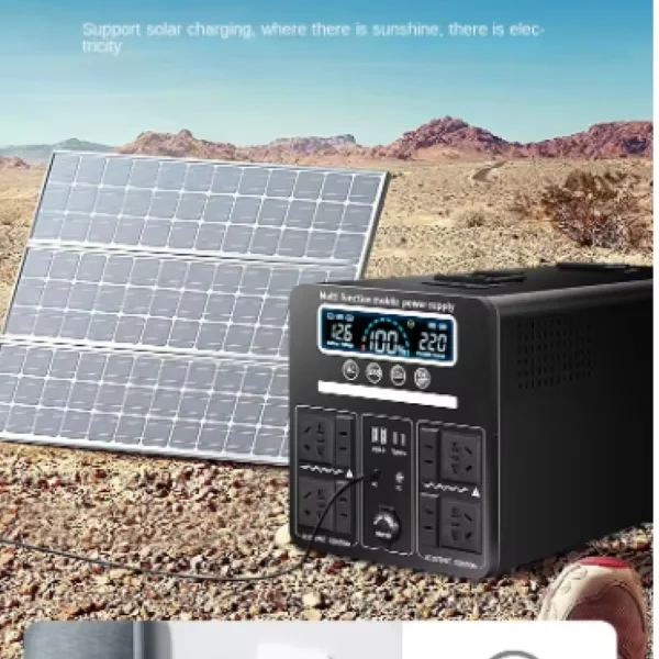 3000W Solar Generator With Car Charging LiFePO4 Battery Pure Sine Wave Inverter Jump Starter For Camping & Emergency Use