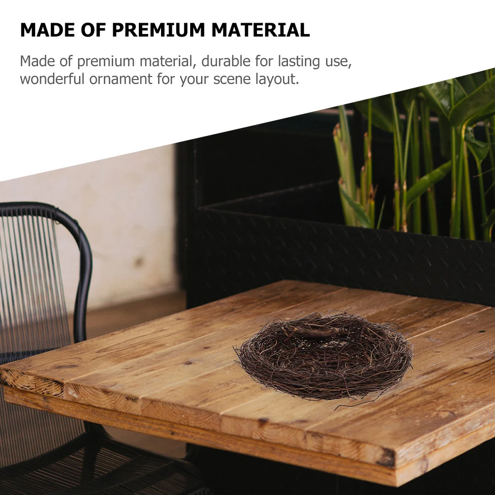 

6Pcs Rattan Bird Nest Decorative Handmade Natural Easter Garden Yard Succulent Planter Ornament Rattan Planter