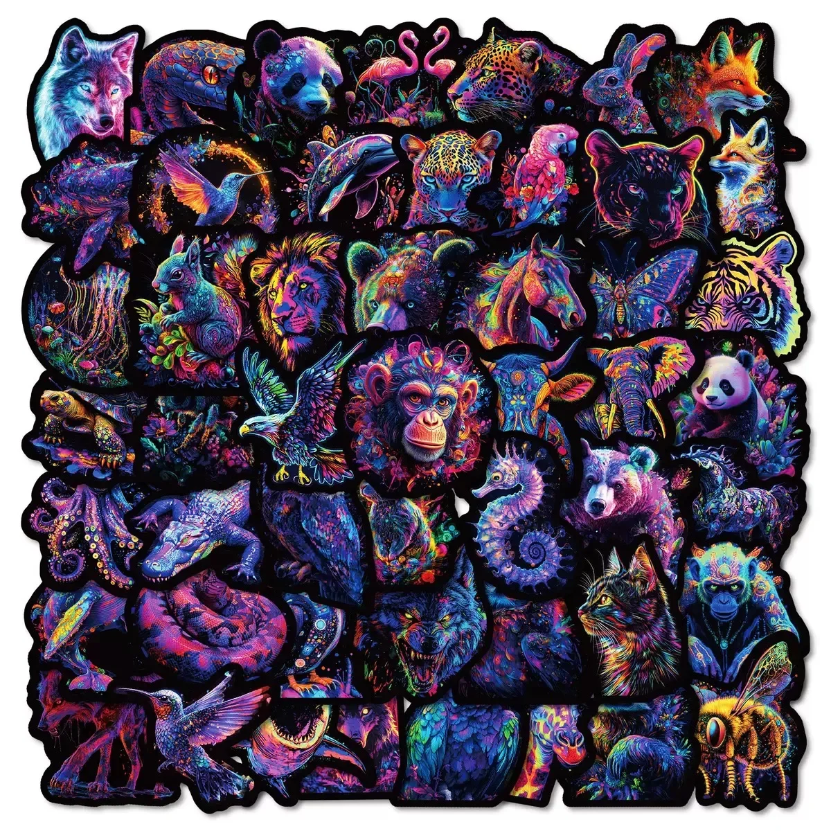 

10/50Pcs Cool Gothic Dark Colorful Animal Graffiti Stickers Aesthetic Laptop Guitar Travel Luggage Skateboard Kids Toy Sticker