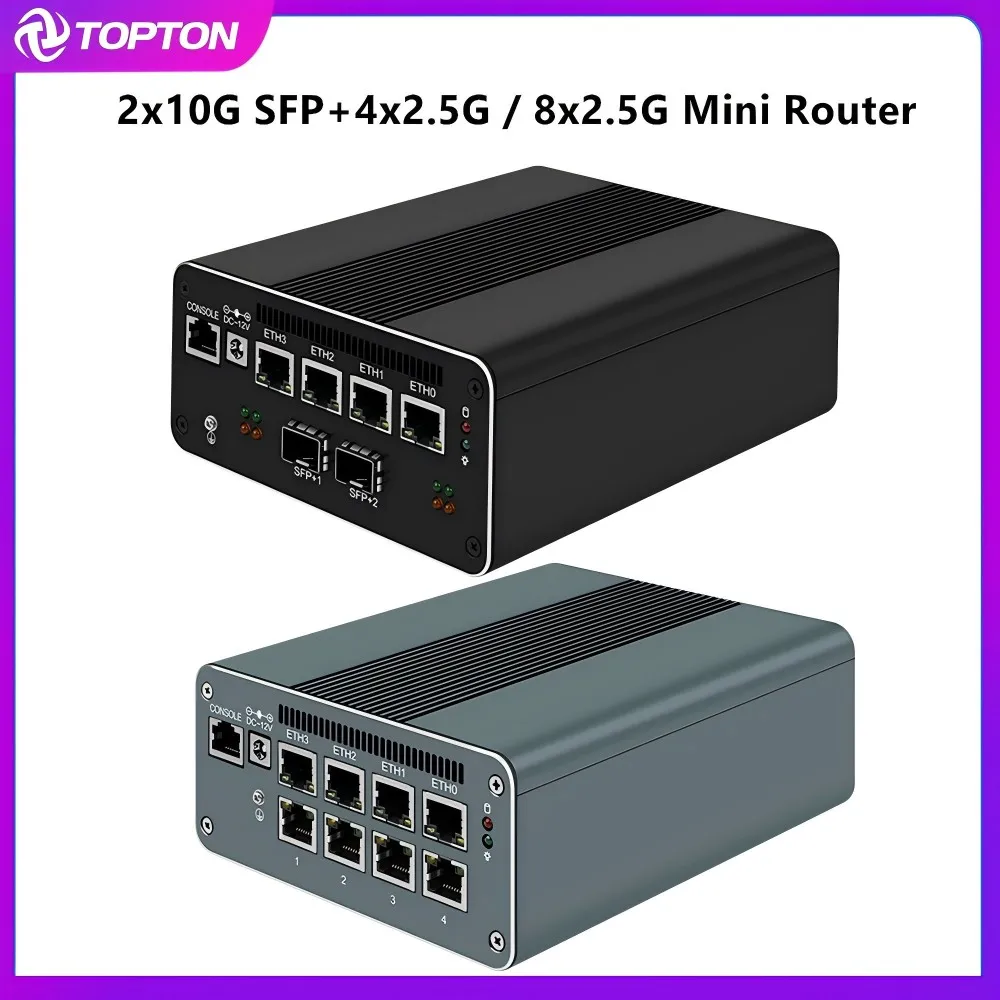 Soft Router 13th Gen Intel i5 1335U 1240P U300E 2*10G SFP 4x i226-V 8x 2.5G LAN 2*SATA Firewall Appliance Mini PC Proxmox Host