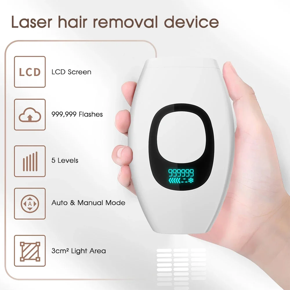 999,999 Flashes Bikinis IPL Pulses Epilator Painless Laser Hair Removal Facial Professional Depilator Devices LCD Display image 4