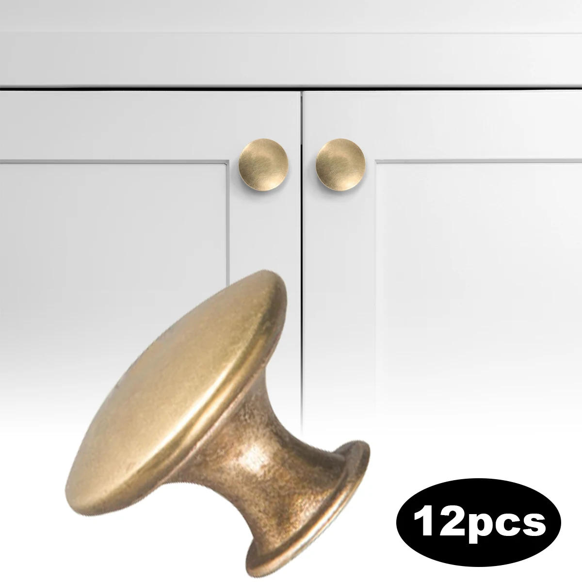 

12Pcs Retro Pull Handles Bronze Tone Alloy Kitchen Drawer Cabinet Door Knobs Furniture Hardware Fittings Cupboard Pull Handle