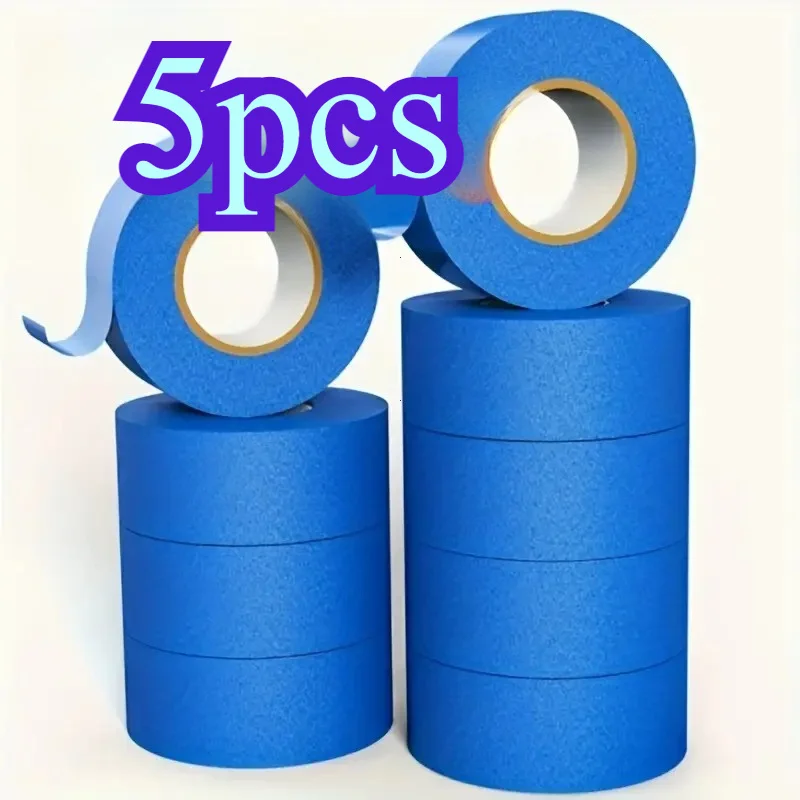 

5 Rolls Blue Painter'S Masking Tape, Multi-Surface Specialized Blue Covering Tape, Easy to Tear Without Residue