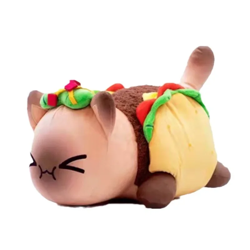 Aphmau pelúcia meemeows comida gato plushies brinquedo bonito cola batatas fritas donut gato pelúcia bonecas travesseiro de dormir presente natal
