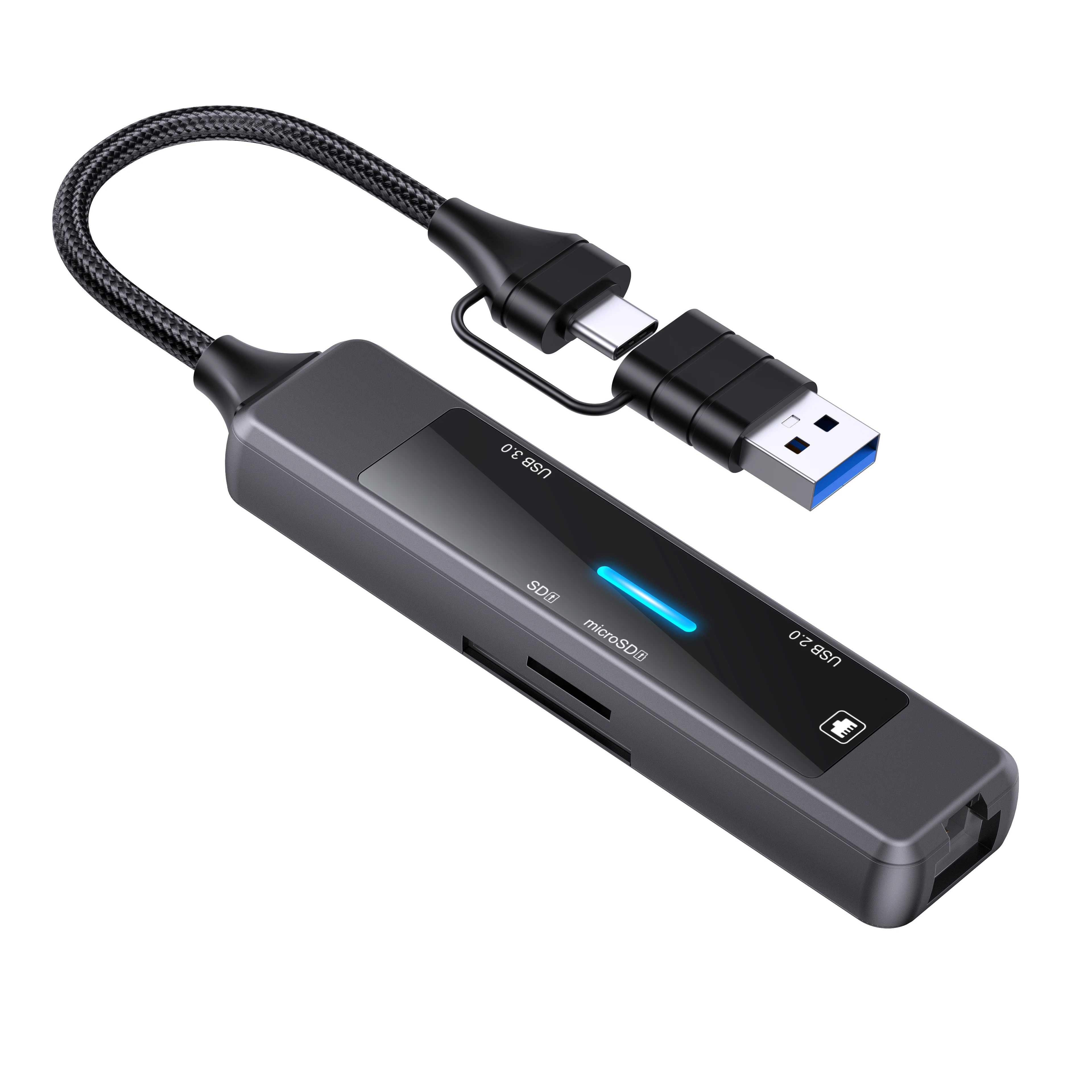 

Многопортовый адаптер USB C-концентратор типа C USB 3.0 для передачи данных Ethernet RJ45 Док-станция для MacBook Pro