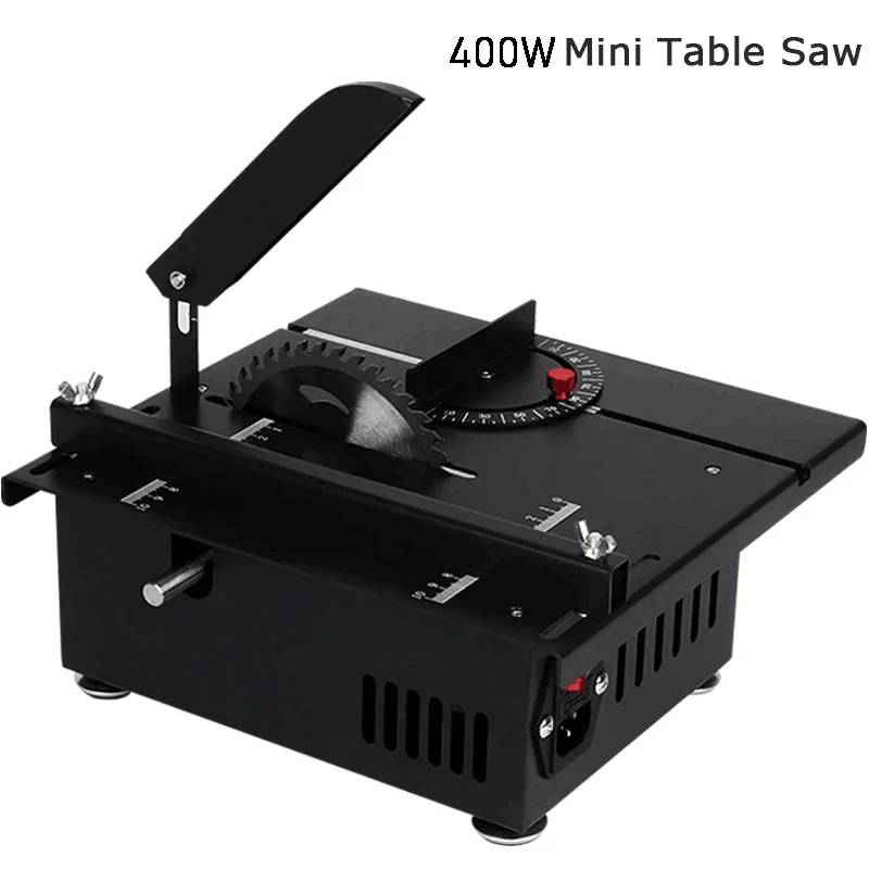 400W Mini Table Saw Household Woodworking Push Platform Saw Miniature Chainsaw Multifunction Grinding Engraving Cutting Machine