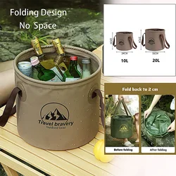 5L/10/20L Outdoor Multifunctional Bucket Collapsible Portable Travel Bucket Large Capacity Carrying Bucket