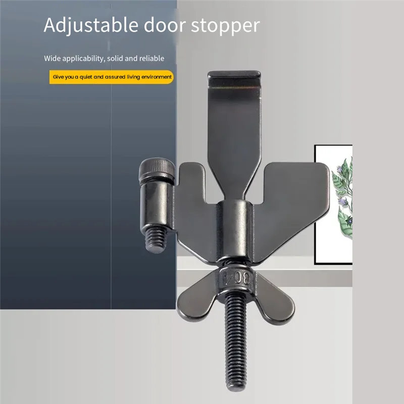 

A72T Door Lock Black Stainless Steel For Door Locks Travelers Safety Door Stopper For Home Apartment Dormitory