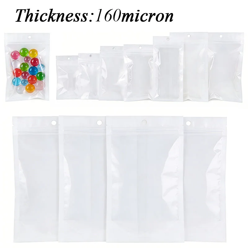 

100-500 шт. милых пакетов с застежкой-молнией для хранения ювелирных изделий, упаковочные материалы для малого бизнеса, оптом