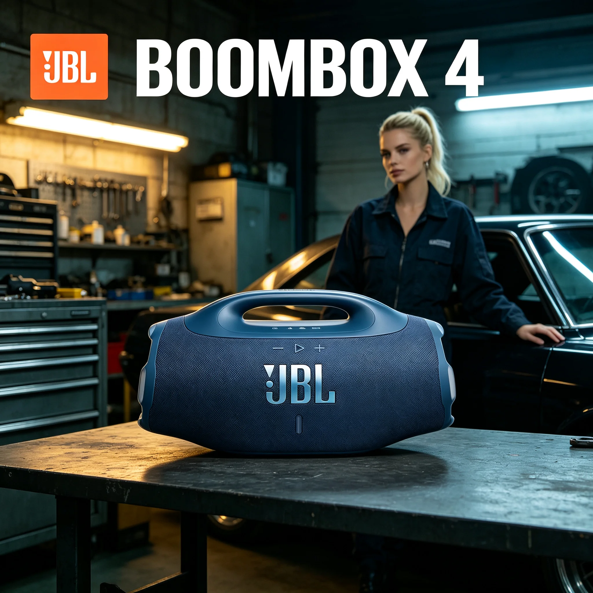 JBL BOOMBOX 4 Large Portable Bluetooth Speaker Auracast Multi Speaker Link IP68 Waterproof Dustproof 34H Battery Outdoor Party