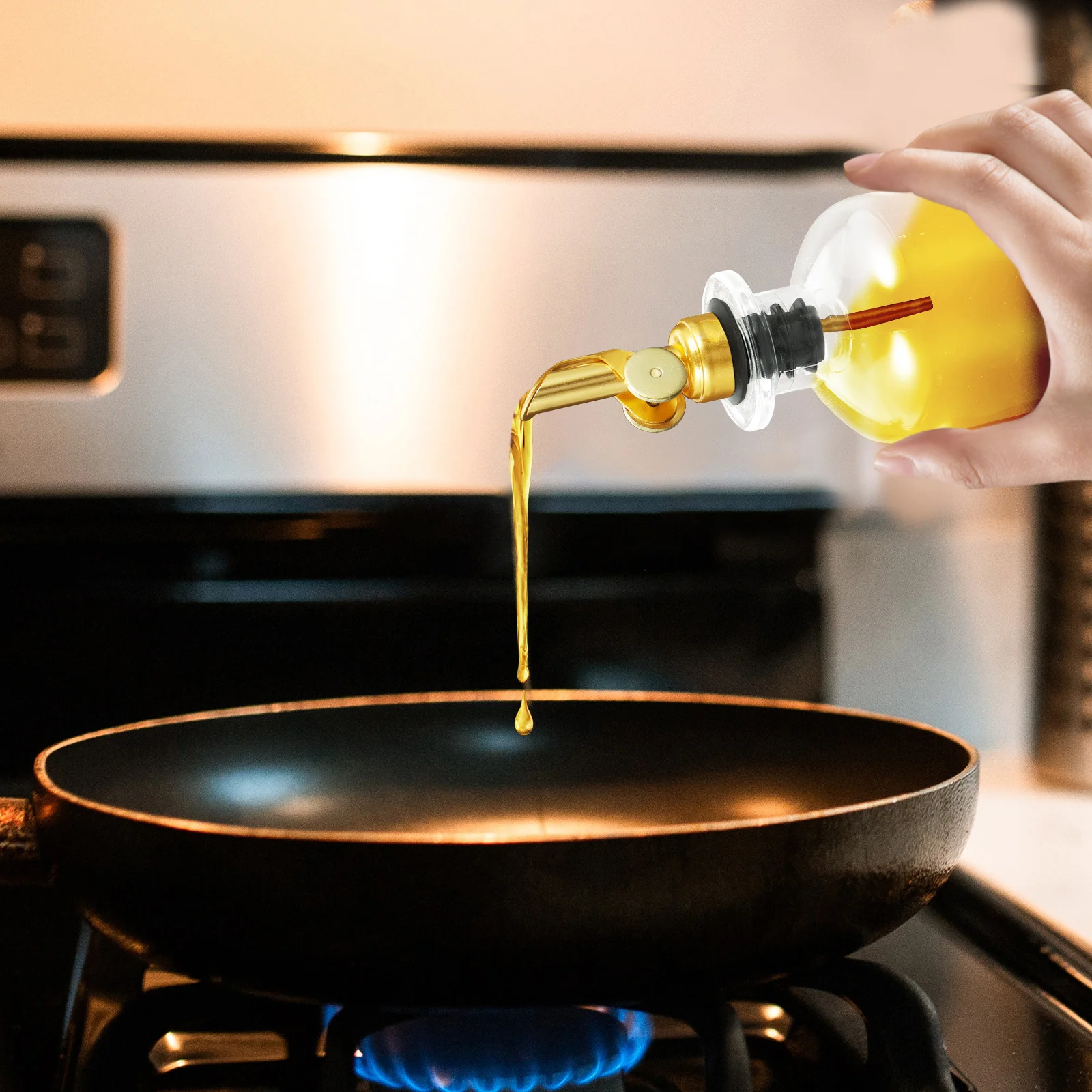 

1Set Olive Oil Dispenser Bottle Glass Container Modern Kitchen Tool for Oil Vinegar Soy Sauce Cooking Soy Sauce Bottle