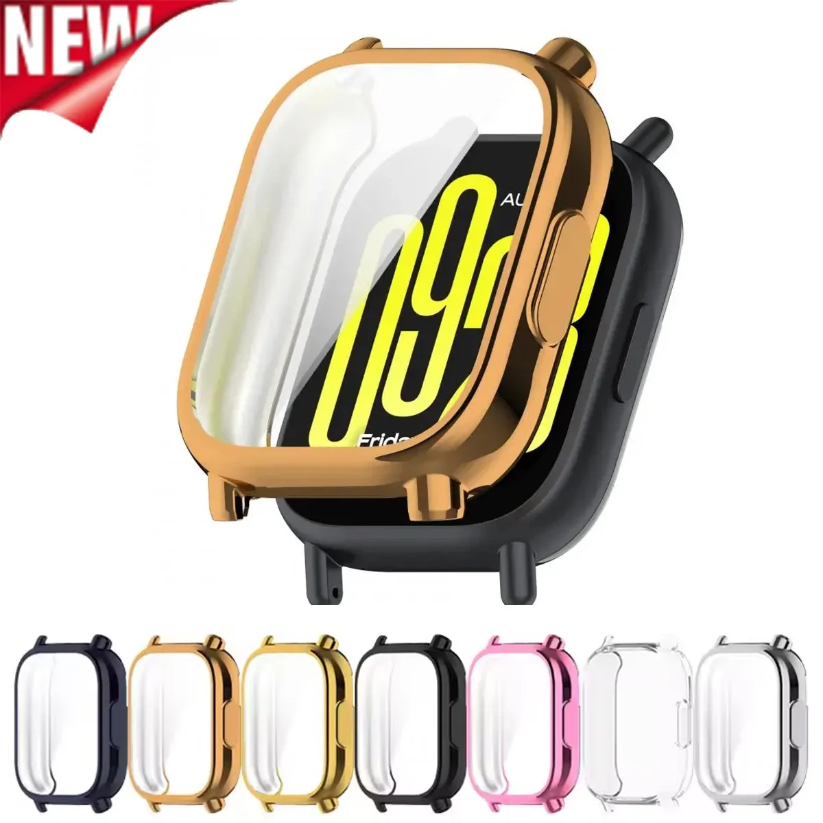 Чехол против царапин для Redmi Watch 5 Active/5 Lite, ремешок для умных часов, защитная пленка для экрана, чехол для Xiaomi, аксессуары