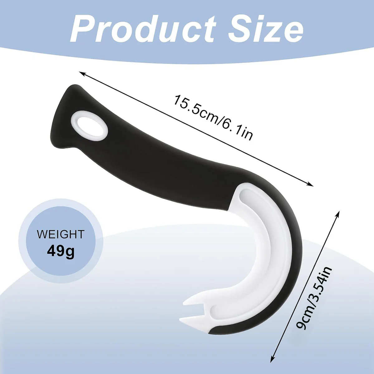 Can Opener  J Shape Handy Ring Pull Can Opener Easy Tab Opener for Cans Soda Beer Tin Can Cat Food Hand Can Opener for Arthritis