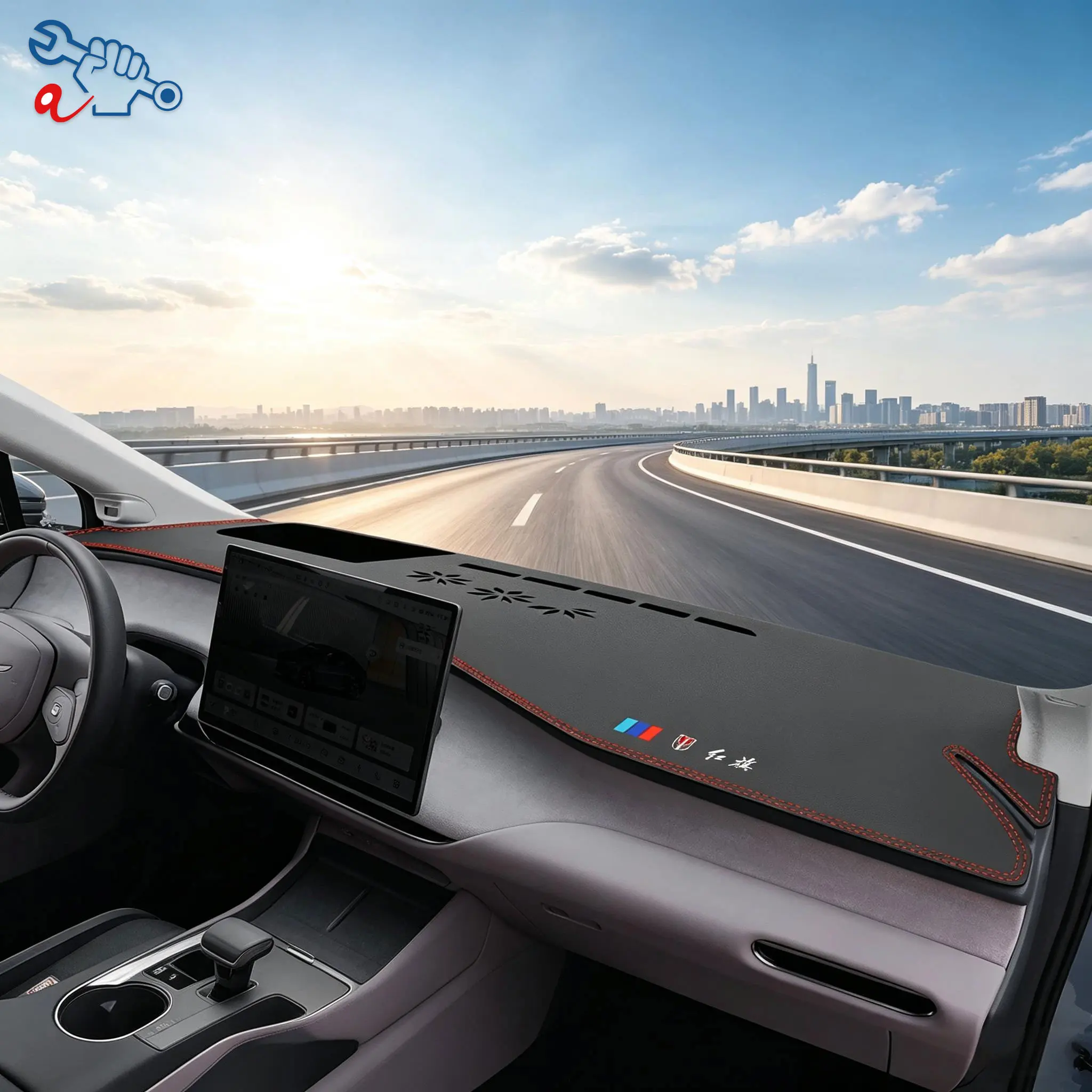 Custom Fit Car Dashboard Mat For Hongqi EH5 Tiangong 05 2025-2026 Waterproof Sun Protection Non-Slip Center Console Pad Cover