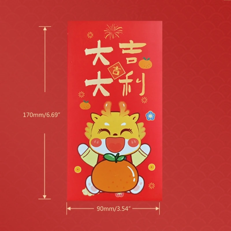 6 Miếng Túi Tiền May Mắn Màu Đỏ Năm Mới Cho Năm Mới, Đám Cưới