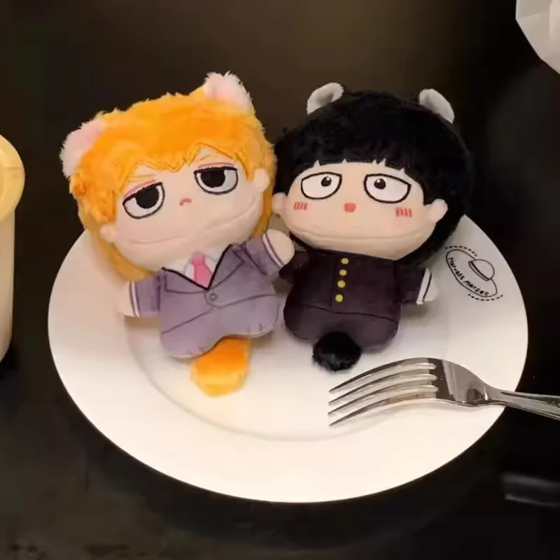 New 10cm Mini Kageyama Mob Shigeo Plush Doll Keychain Small Dimple Bag Pendant Mob Psycho 100 Anime Peripheral Stuffed Toy Gift