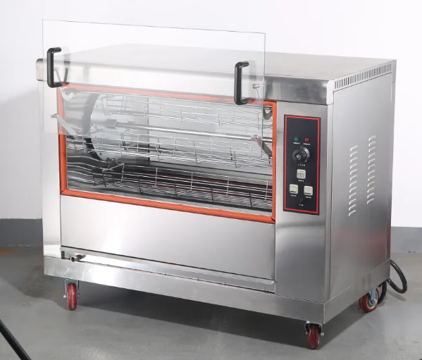 

​​Commercial Electric Chicken Rotisserie Grill - Hot Sale Factory Price, for Restaurant & Household Use (Stainless Steel, 1500W)