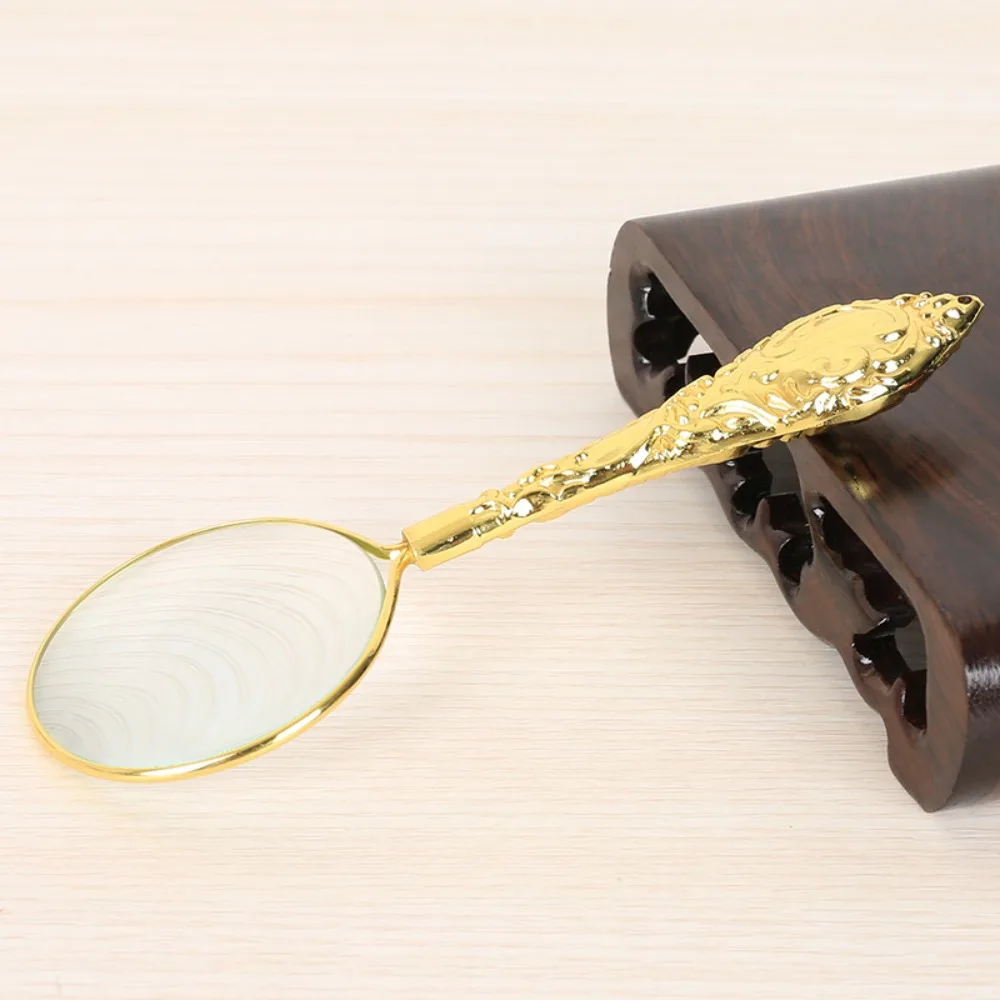 Portable Handheld Pocket Tool Glass Lens Loupe Magnifier Magnifying Glass Delicate PatternHandle