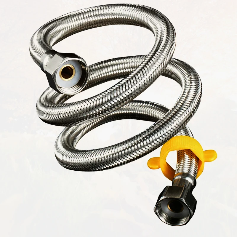 Stainless steel braided pipe water heater basin faucet toilet inlet pipe metal braided hose steel wire hose