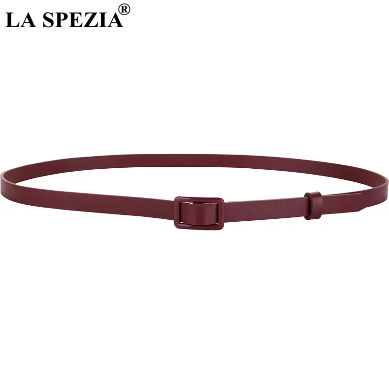 Бордовый женский ремень из натуральной кожи
