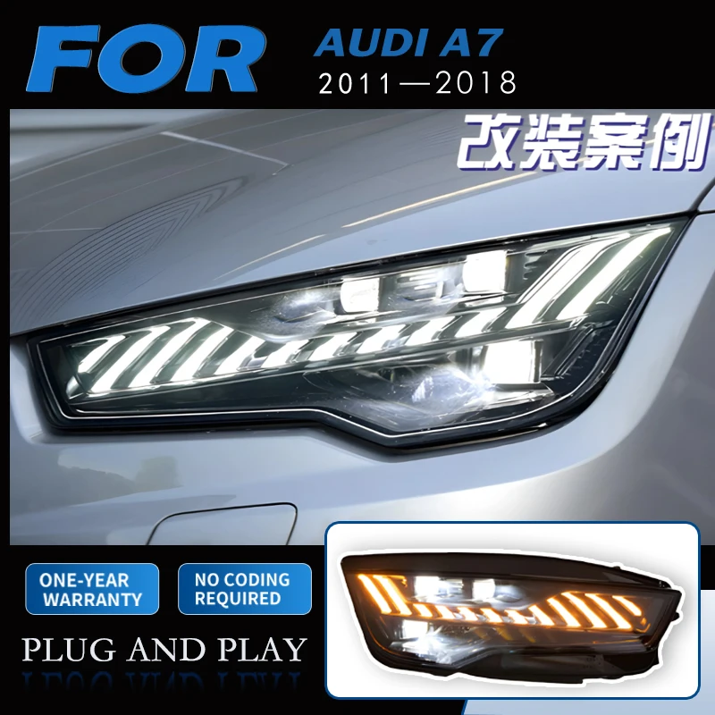 

Car Styling Headlights for Audi A7 LED Headlight 2011-2017Upgrade RS7 Head Lamp DRL Signal Projector Lens Automotive Accessories